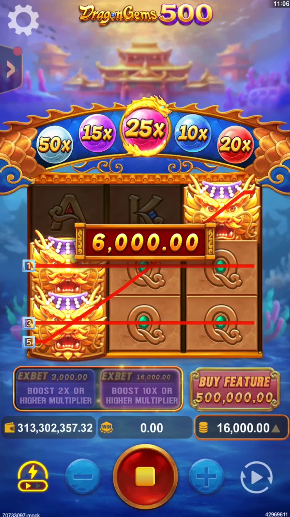 Dragon Gems 500 by Yellow Bat | BingoPlus